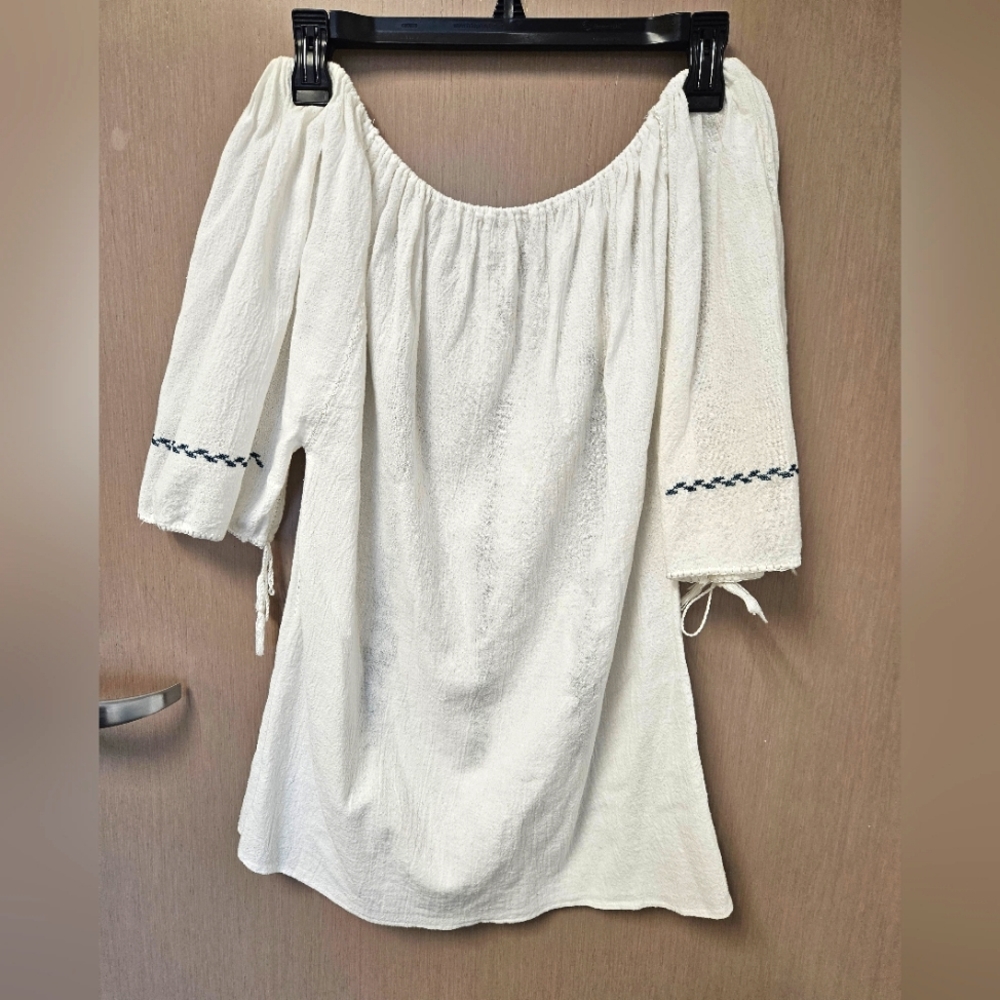White Peasant Top - Picture 3 of 11